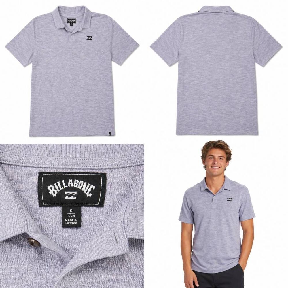 Billabong Men’s Polo Shirt Heather Gray Size S